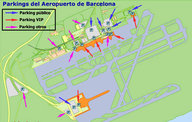 Парковка в аэропорту Барселона